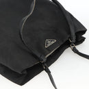 PRADA Tote Bag Nylon Black Silver Auth BSZ380-6