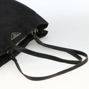 PRADA Tote Bag Nylon Black Silver Auth BSZ380-7