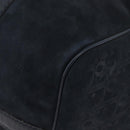 Christian Dior Trotter Canvas Handtas Suède Marine Zilver Auth BSZ381-14