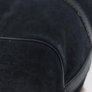 Christian Dior Trotter Canvas Handtas Suède Marine Zilver Auth BSZ381-15