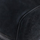 Christian Dior Trotter Canvas Handtas Suède Marine Zilver Auth BSZ381-16
