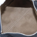 Christian Dior Trotter Canvas Handtas Suède Marine Zilver Auth BSZ381-11