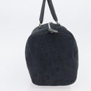 Christian Dior Trotter Canvas Handtas Suède Marine Zilver Auth BSZ381-4