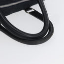 Christian Dior Trotter Canvas Handtas Suède Marine Zilver Auth BSZ381-7