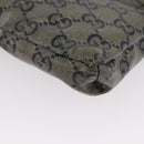 GUCCI GG Crystal Waist bag Coated Canvas Navy Gold 28566 Auth BSZ382-13