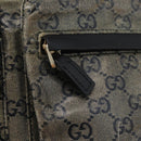 GUCCI GG Crystal Waist bag Coated Canvas Navy Gold 28566 Auth BSZ382-15
