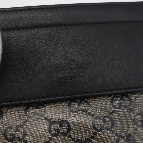 GUCCI GG Crystal Waist bag Coated Canvas Navy Gold 28566 Auth BSZ382