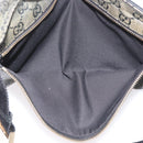 GUCCI GG Crystal Waist bag Coated Canvas Navy Gold 28566 Auth BSZ382-22