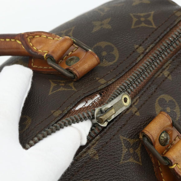 LOUIS VUITTON Monogram Speedy 30 Hand Bag M41526 LV Auth BSZ388