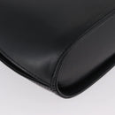 GIVENCHY Hand Bag Leather Black Gold Auth BSZ396-15