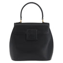 GIVENCHY Hand Bag Leather Black Gold Auth BSZ396-13