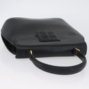 GIVENCHY Hand Bag Leather Black Gold Auth BSZ396-6