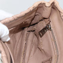 PRADA Schultertasche Kette Leder Beige Silber Original BSZ397-19