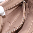 PRADA Schultertasche Kette Leder Beige Silber Original BSZ397-11