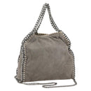 Stella MacCartney Chain Fabera Shoulder Bag Polyester Gray Silver Auth BSZ398-1