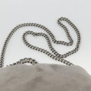 Stella MacCartney Chain Fabera Shoulder Bag Polyester Gray Silver Auth BSZ398-10