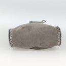 Stella MacCartney Chain Fabera Shoulder Bag Polyester Gray Silver Auth BSZ398-11
