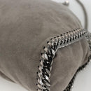 Stella MacCartney Chain Fabera Shoulder Bag Polyester Gray Silver Auth BSZ398-12