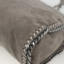 Stella MacCartney Chain Fabera Shoulder Bag Polyester Gray Silver Auth BSZ398-14