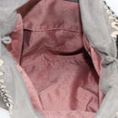 Stella MacCartney Chain Fabera Shoulder Bag Polyester Gray Silver Auth BSZ398-18