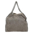 Stella MacCartney Chain Fabera Shoulder Bag Polyester Gray Silver Auth BSZ398-2