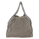 Stella MacCartney Chain Fabera Shoulder Bag Polyester Gray Silver Auth BSZ398-3