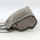 Stella MacCartney Chain Fabera Shoulder Bag Polyester Gray Silver Auth BSZ398-4