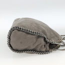 Stella MacCartney Chain Fabera Shoulder Bag Polyester Gray Silver Auth BSZ398-5