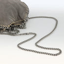 Stella MacCartney Chain Fabera Shoulder Bag Polyester Gray Silver Auth BSZ398-9
