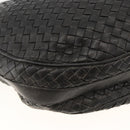 BOTTEGA VENETA INTRECCIATO Shoulder Bag Leather Black Gold Auth BSZ399-13