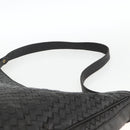 BOTTEGA VENETA INTRECCIATO Shoulder Bag Leather Black Gold Auth BSZ399-8