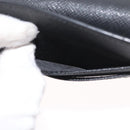PRADA Pouch Safiano leather Black Silver Auth BSZ405-11
