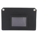 PRADA Pouch Safiano leather Black Silver Auth BSZ405-2