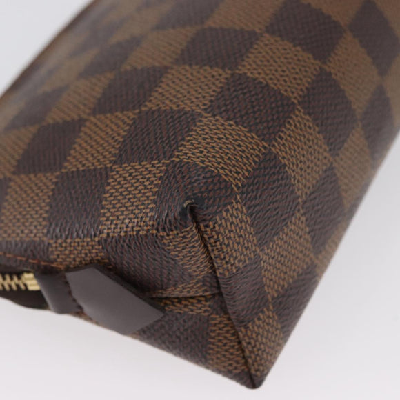 LOUIS VUITTON Damier Ebene Pochette Cosmetic PM Pouch N47516 LV Auth BSZ407