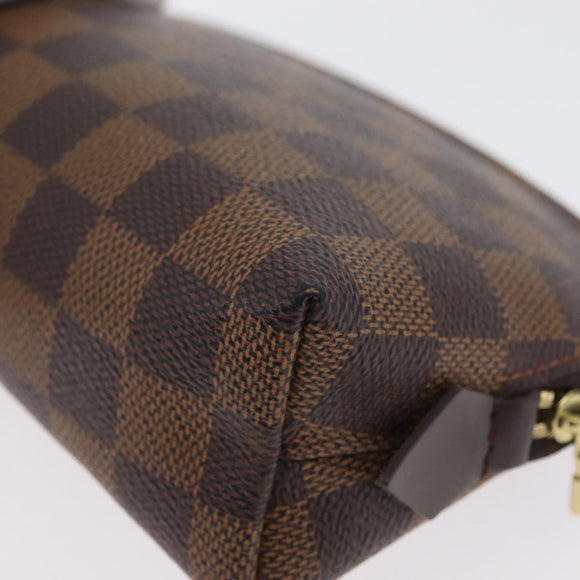 LOUIS VUITTON Damier Ebene Pochette Cosmetic PM Pouch N47516 LV Auth BSZ407