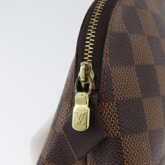 LOUIS VUITTON Damier Ebene Pochette Cosmetic PM Pouch N47516 LV Auth BSZ407