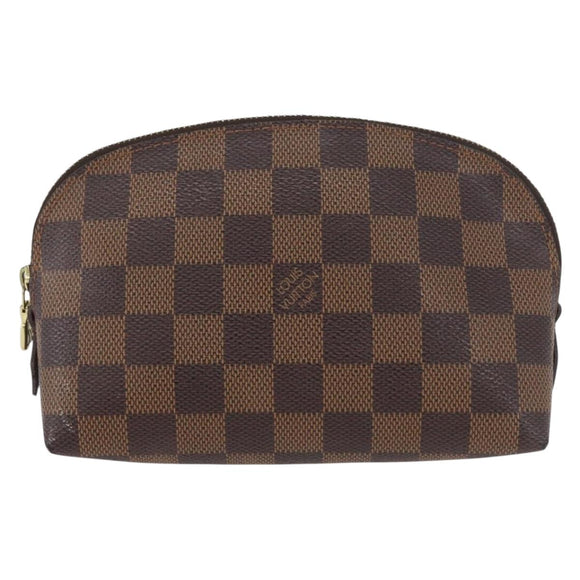 LOUIS VUITTON Damier Ebene Pochette Cosmetic PM Pouch N47516 LV Auth BSZ407