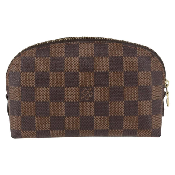 LOUIS VUITTON Damier Ebene Pochette Cosmetic PM Pouch N47516 LV Auth BSZ407