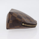 LOUIS VUITTON Damier Ebene Pochette Cosmetic PM Pouch N47516 LV Auth BSZ407-3
