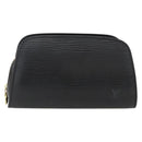 LOUIS VUITTON Epi Dauphine PM Pouch Black M48442 LV Auth BSZ408-13