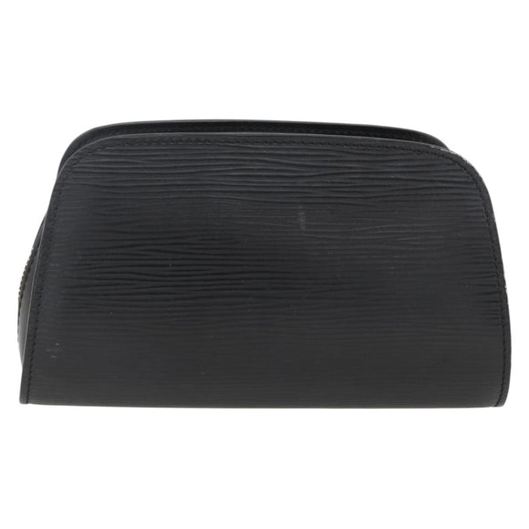 LOUIS VUITTON Epi Dauphine PM Pouch Black M48442 LV Auth BSZ408