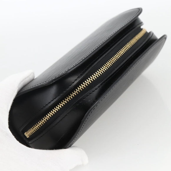 LOUIS VUITTON Epi Dauphine PM Pouch Black M48442 LV Auth BSZ408