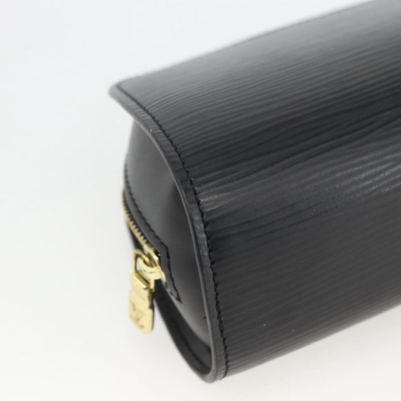 LOUIS VUITTON Epi Dauphine PM Pouch Black M48442 LV Auth BSZ408