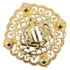 Christian Dior Brooch metal Gold Auth BSZ410V
