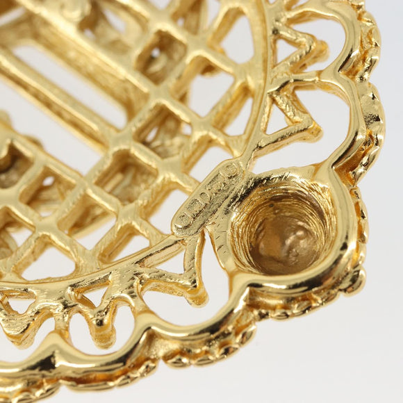 Christian Dior Brooch metal Gold Auth BSZ410V