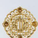 Christian Dior Brooch metal Gold Auth BSZ410V-8