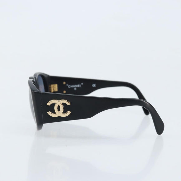 CHANEL Zonnebril plastic Zwart CC Auth BSZ412V