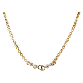 Christian Dior Necklace metal Gold Auth BSZ414V
