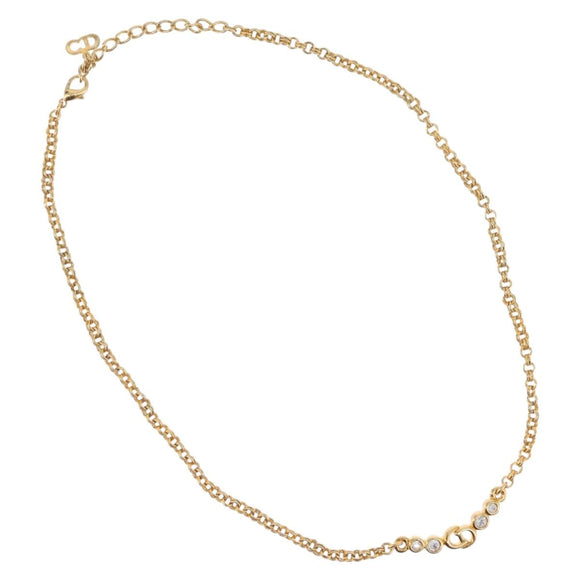 Christian Dior Necklace metal Gold Auth BSZ414V