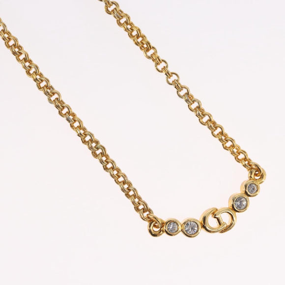 Christian Dior Necklace metal Gold Auth BSZ414V